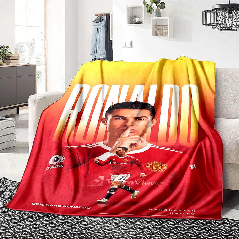 Portugal Football Spirit printed flannel breathable and warm blanket, a stylish home gift, suitable for home, office and bedspread use. 0713a15