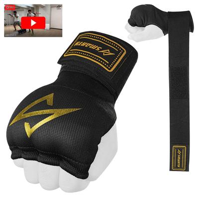 SMARTY [Supervised by a Former World-ranked Boxer & Includes Video] Easy-to-use Velcro-fastening Inner Gloves for Boxing and MMA, with Shock-absorbing