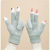 Touchscreen Women's Gloves Cute Knitted Writing Play Phone Warm Autumn/Winter Cartoon Student Versatile