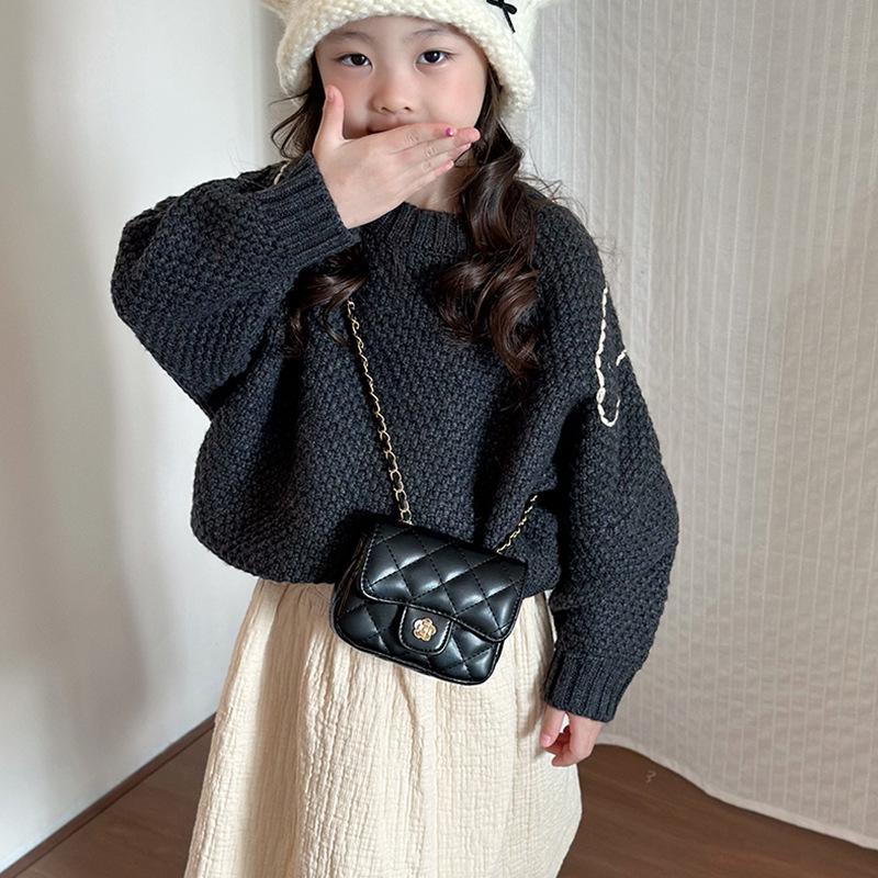 Mini Crossbody Chain Bag for Girls: Autumn/Winter Rhombus Style Lipstick Bag