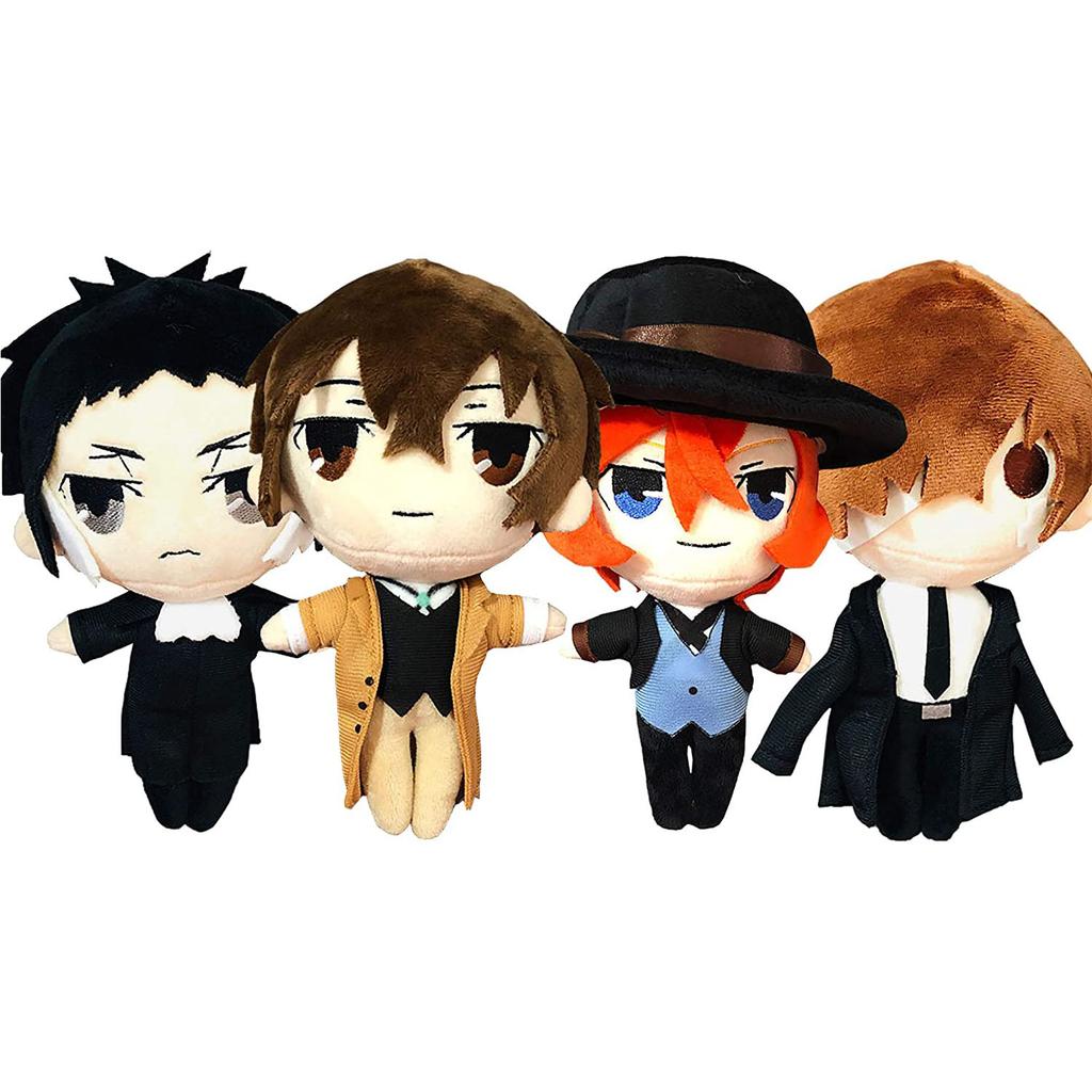 BSD Anime Plush Doll Dazai Osamu Nakahara Chuya Akutagawa Ryuunosuke plushies Toy Cute Soft Stuffed Pillow Kids Birthday Gift
