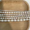 1 Strand AA Grade Natural Freshwater Rice Pearl Beads,  Loose Oval Pearls 36cm Strand for DIY Necklace Bracelet Jewelry Making