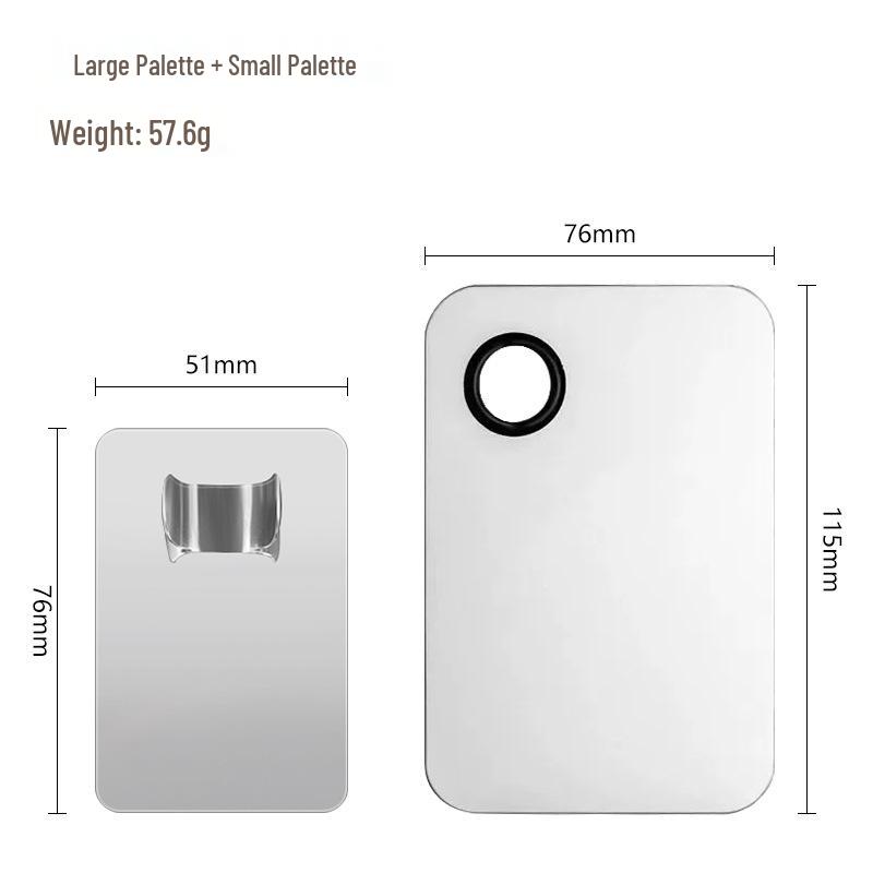 Stainless Steel Makeup Mixing Palette & Stick Set