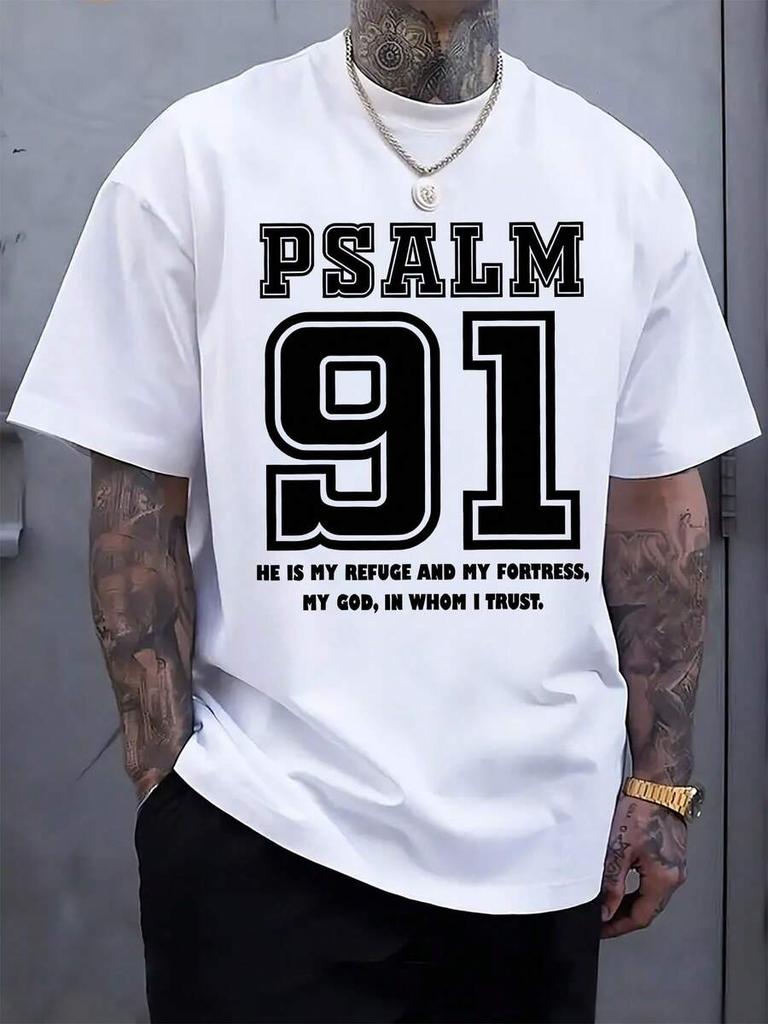Unisex's Psalm 91 Religious Graphic T-Shirt