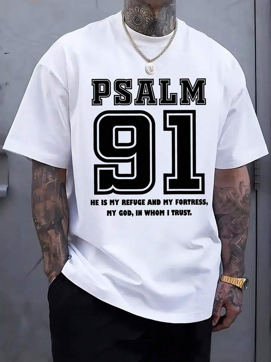 

Unisex s Psalm 91 Religious Graphic T-Shirt XXL