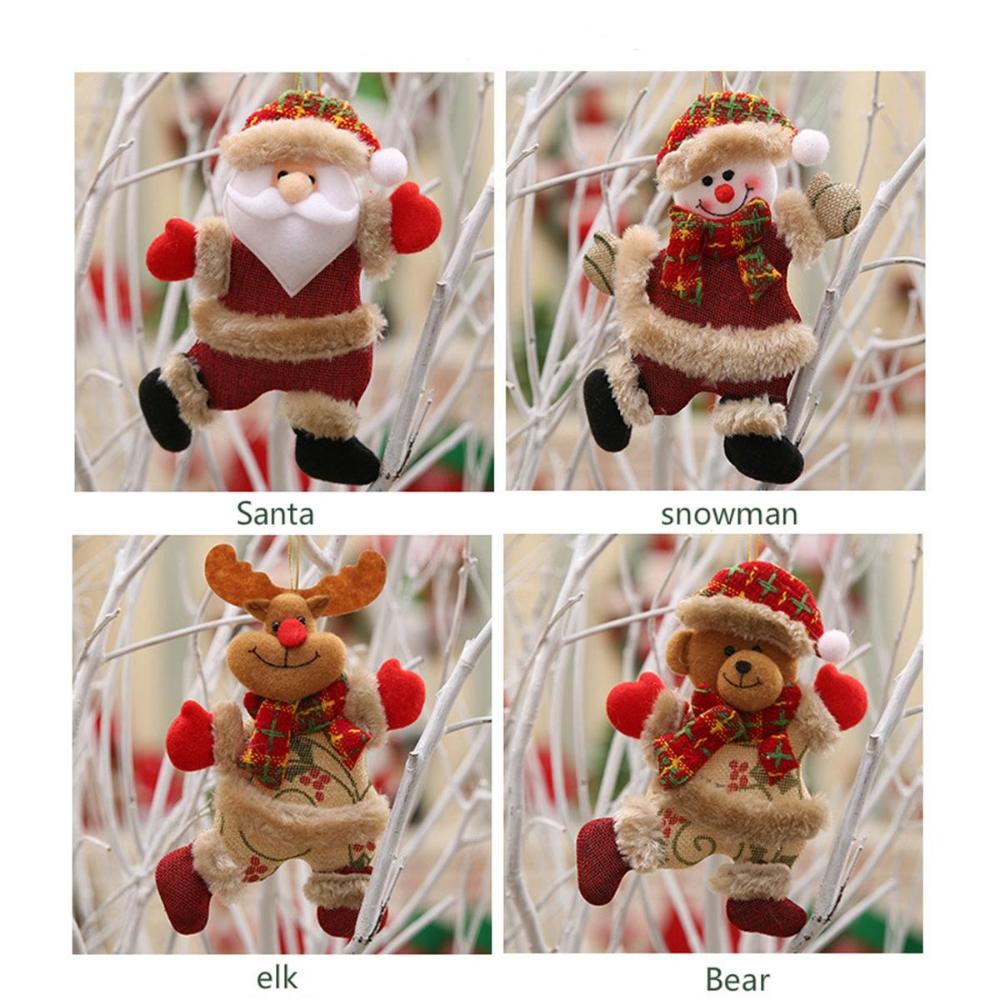 Cute Santa Claus Bear Elk Snowman Ornaments Christmas Pendant Christmas Tree Decoration Toy Doll