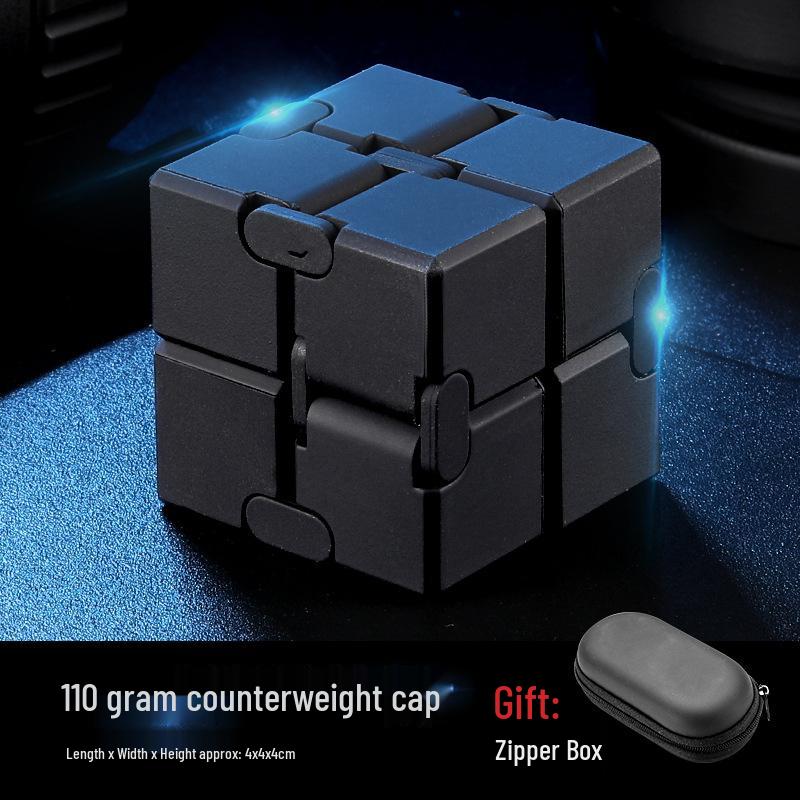 Cube Infini en Alliage Métallique Jouet Décompression Doigt pour Adultes