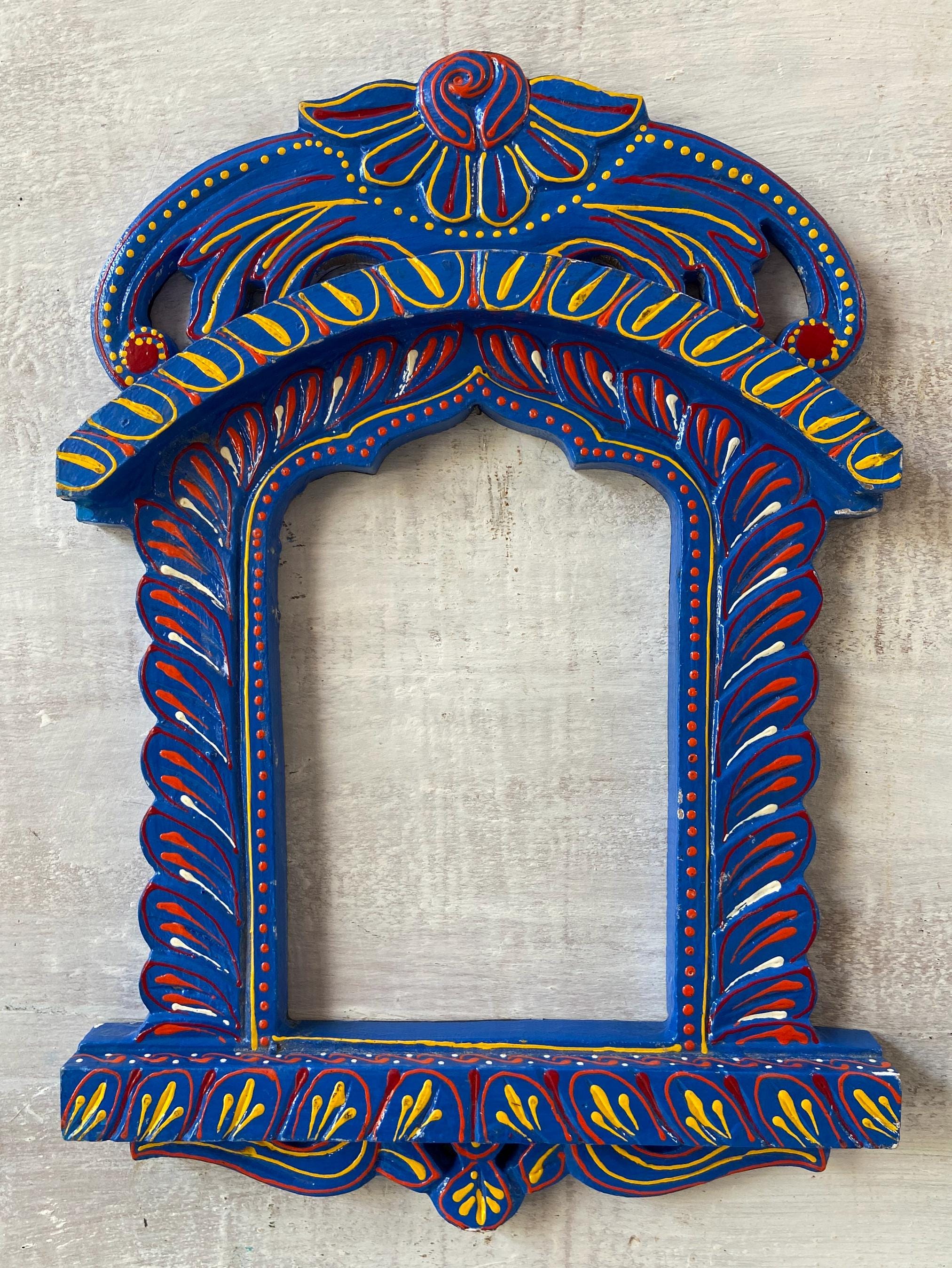 

Handcrafted Wooden Jharokha Frame: Carved Wall Hanging Art 18” X 9” X 24” (l x w x h) разноцветный