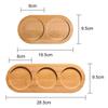 2025 New 2/3 Cavity Bamboo Salt Pepper Shaker Stand Tea Tray Kitchen Storage Holder Trays Kitchen Storage Holder Home Decoration