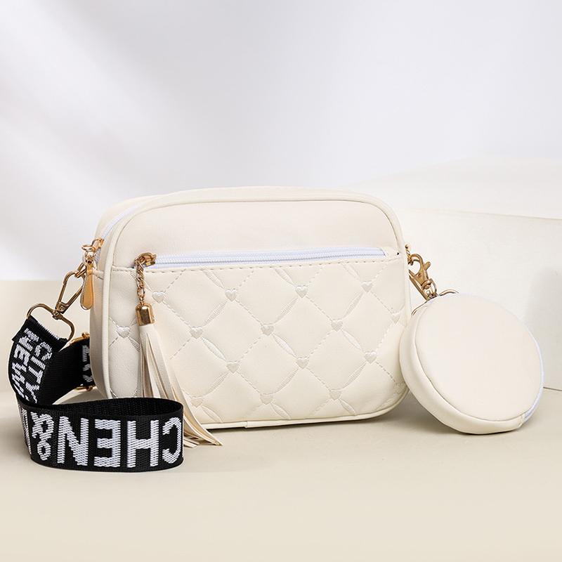 

Женские модные сумки из искусственной кожи с вышивкой, женские квадратные сумки, брендовые дизайнерские сумки на молнии, женские сумки через плечо 20x8x15cm бежевый