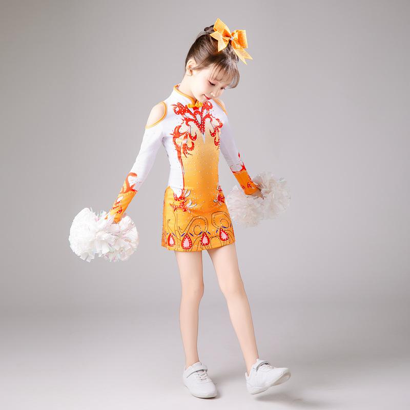 Chinese-style Cheerleading Uniforms Performance Costume Team