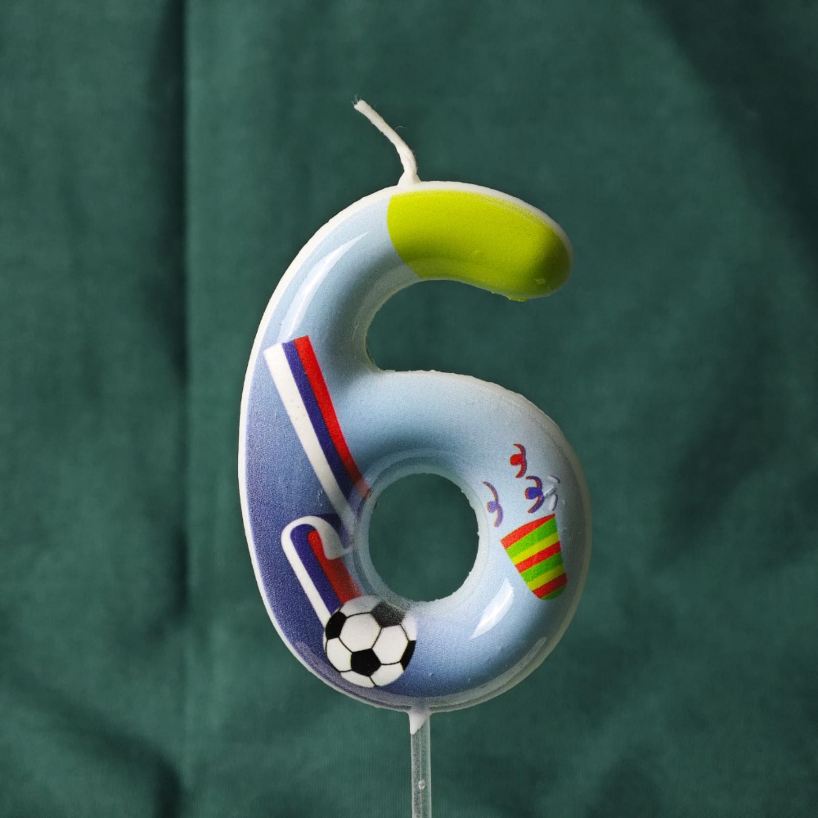 Football Themed Numbers 0-9 Candles Birthday Candles Cake Decorations One Size