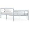 Bed Frame Without Mattress and White Metal 100x200 Cm
