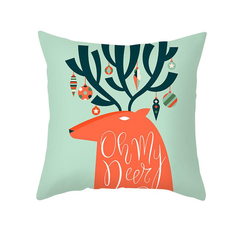 New Christmas Pillowcases Home Office Decoration Printed Linen Cushion Supplies