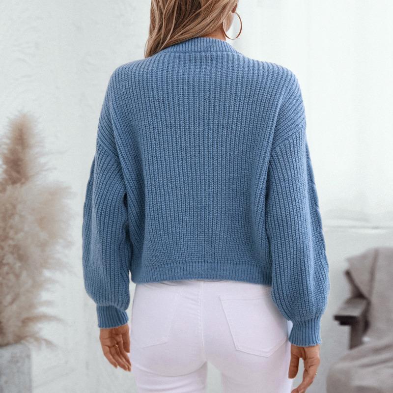 Women S V Neck Loose Solid Short Knit Cardigan With Tie