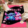 Stitch And Angel In Space Disney Cartoon Theme Anti-Slip Rug - Polyester, Home Decor, Suitable for Bedrooms, Living Rooms, Doorways, and Studios