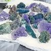 Smooth Polished Rocks Natural Grape Agate Crystal Cluster, Mineral Gemstone, Stone Tranquility Stones for Aquarium Terrarium Decor, Unique Gift
