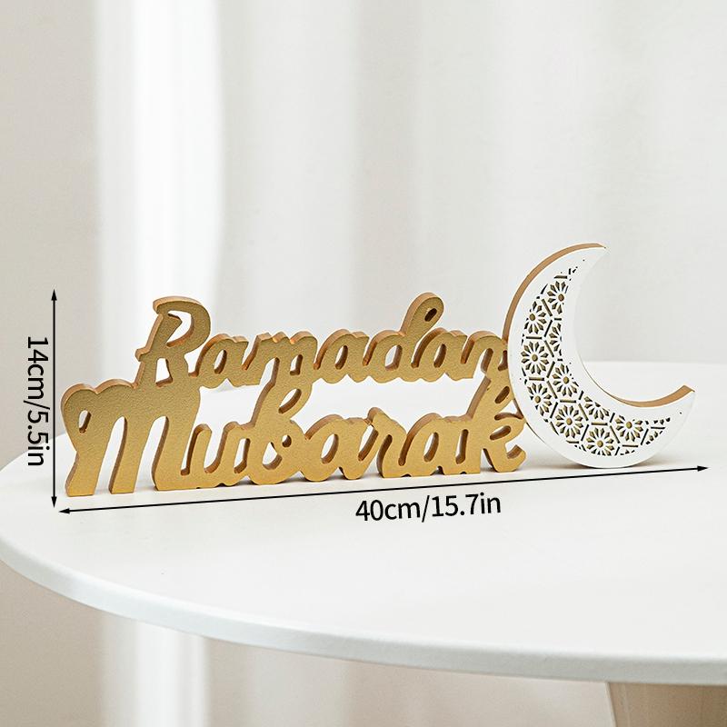 Acrylic Ramadan Ornament Eid Mubarak Moon Star Castle Shape Crafts Islamic Muslim Diy Decoration Supplies Party Gift