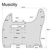 Musiclily Ultra 8-Hole Telecaster Pickguard, Anodized Aluminum, Gold, for Fender USA/Mexican Stranded Tele Electric Guitars