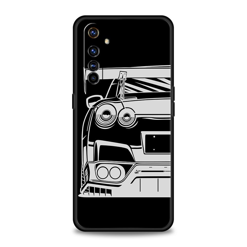 Japan JDM Sports Car For Realme GT Neo 2 3 3T Phone Case For Realme 10 9 8 5G 7 6 GT2 Pro Plus 9i 8i C21 C11 C25 C35 Soft Cover
