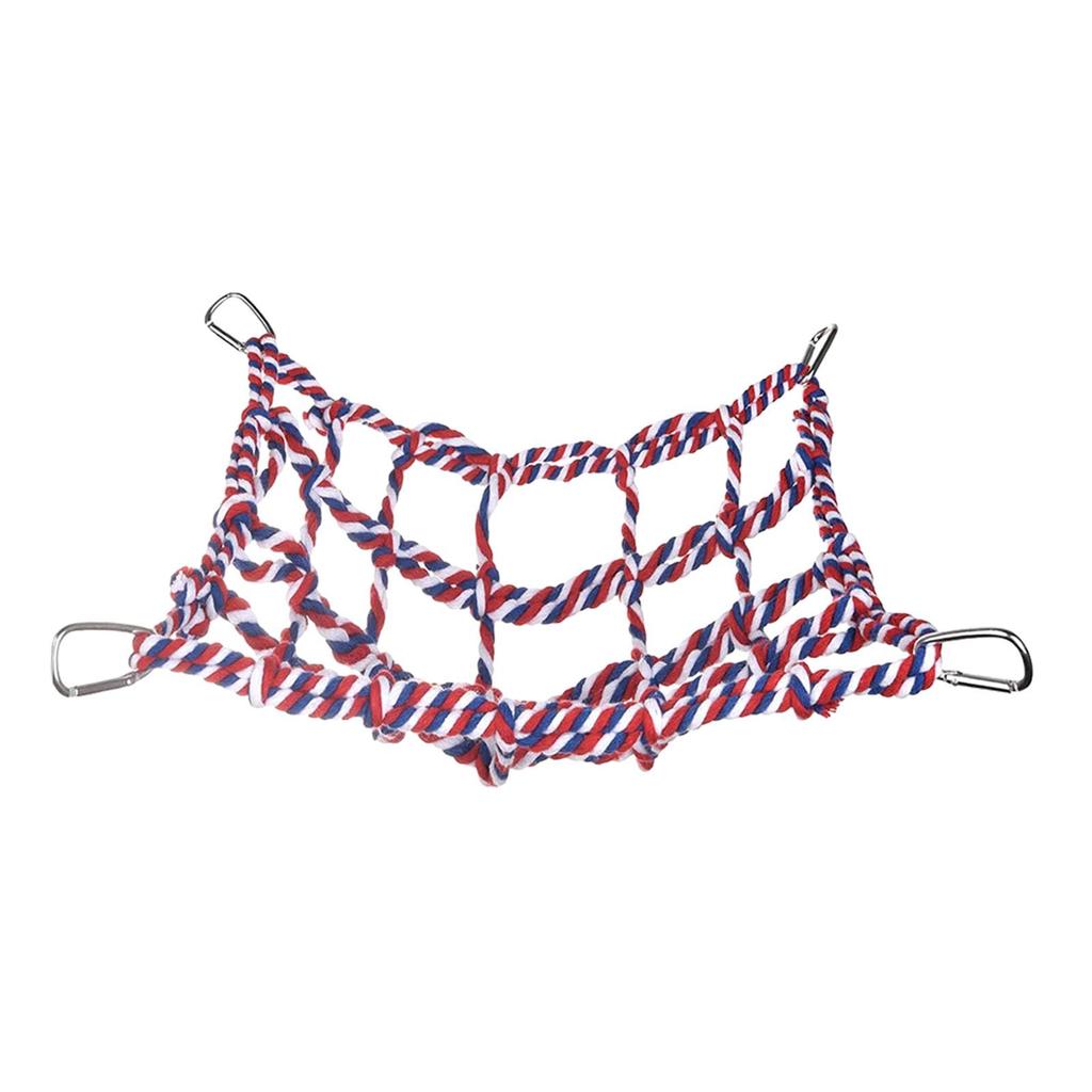 Pet Hanging Hammock Bird Rope Animal Rope Net Toy Rat Climbing Rope Net for Grey