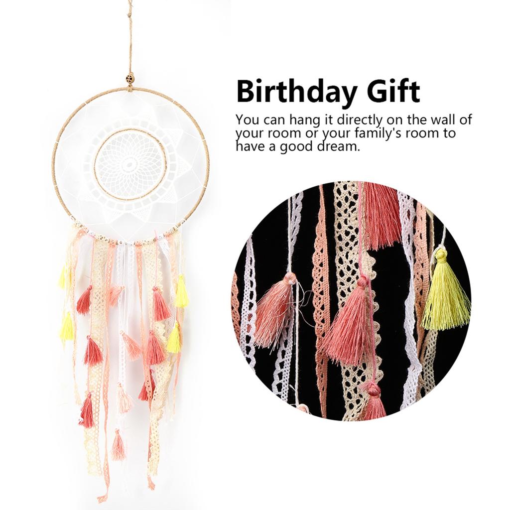 Böhmischer Stil Bunter Quasten Traumfänger Hängeanhänger Heimwand Ornament