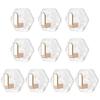 10 Pieces Adhesive Wall Hook Crystals Clear Without Nails Required Accessory for Towels Robes Kitchenwares Daily Use