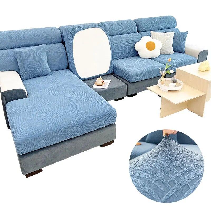 jacquard leave printed sofa cushion covers,sofa cover for living room ,couch cover,L shape sofa protector,home decoration