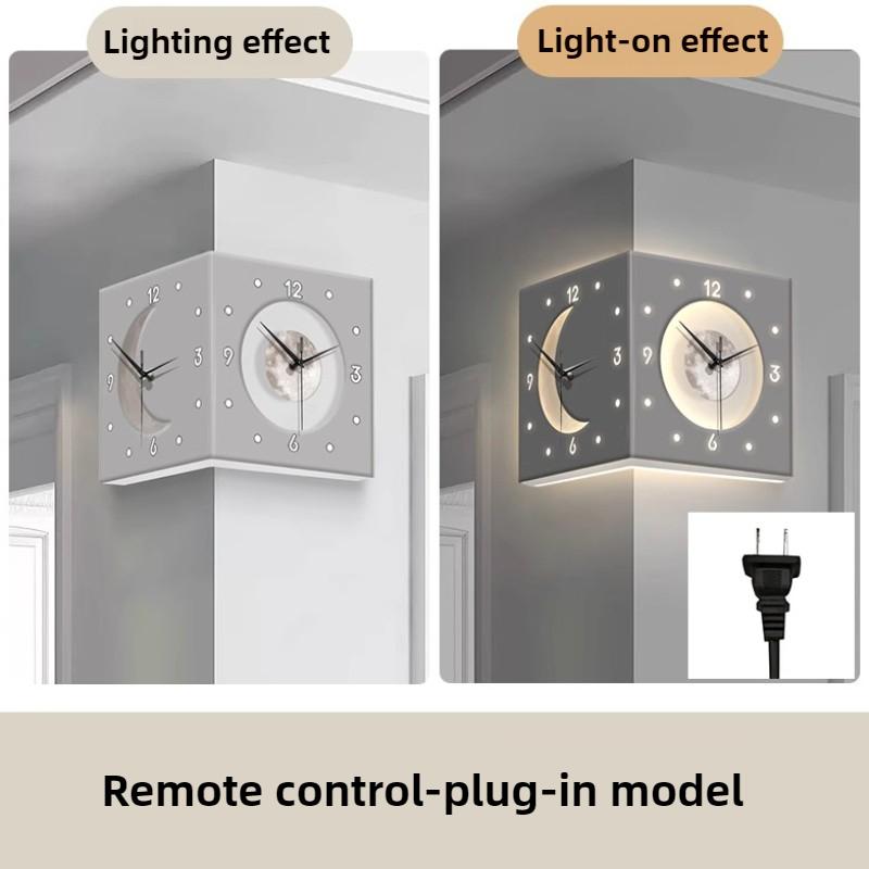 

Modern Wall Clocks Living Room Decor Double-sided Clock Simple Home Decoration Silent Led Wall Watch Bedroom Nordic Furniture 26x26x26CM