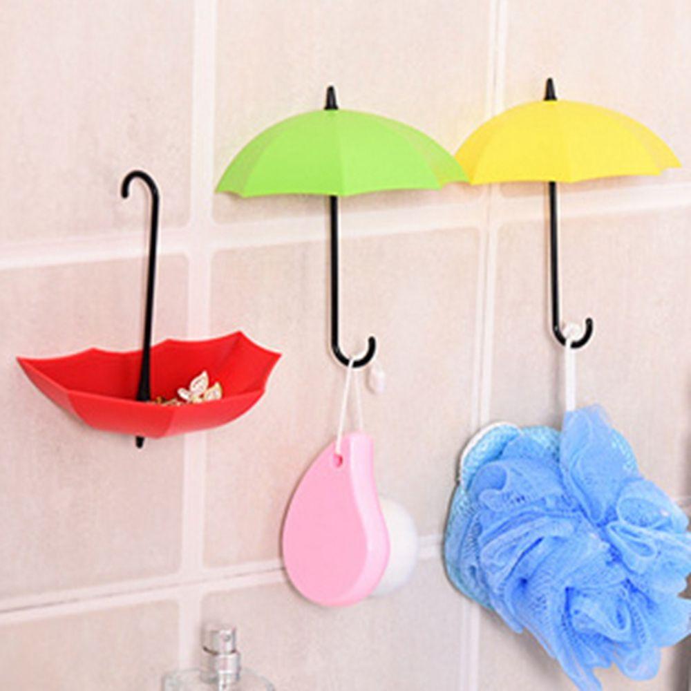 Punch-free Creative Key Clothing Hanger Wall Door Kitchen Organizer Wall Hook Umbrella Hook Storage Rack Home Decorative