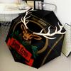 Jager-meister Spirit Drink Umbrella Folding Umbrella, Automatic Umbrella 8-Frame for Travel, Camping Use Gift for Halloween Christmas