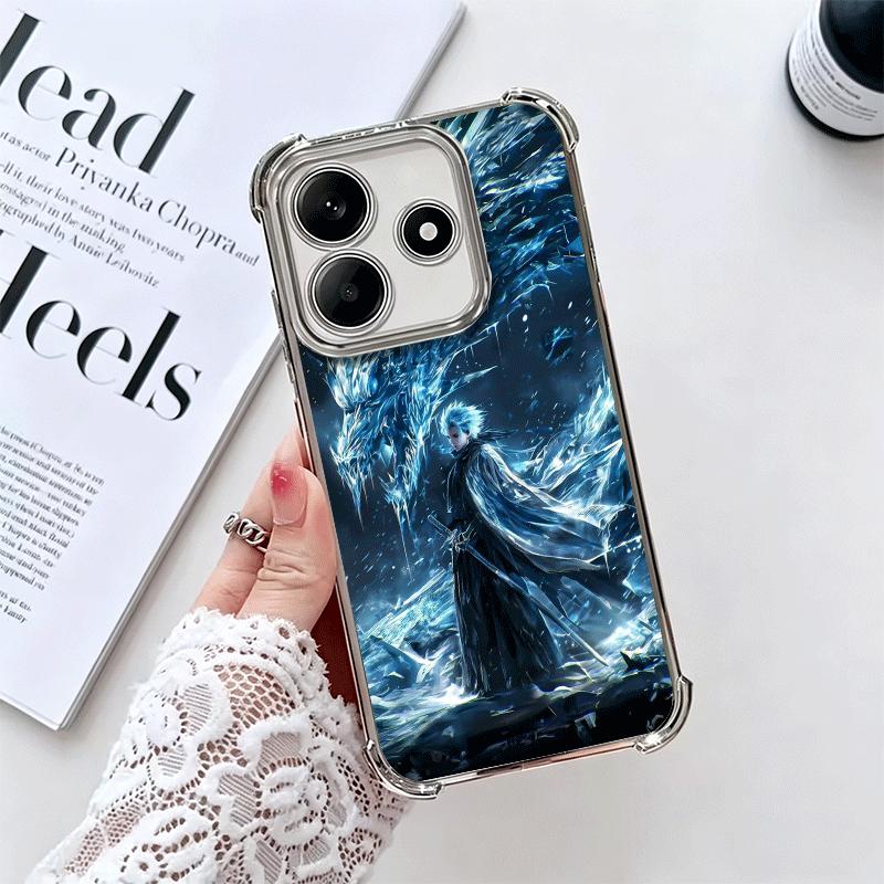 

Bleach Hitsugaya Toushirou Soft Phone Case For Xiaomi Redmi Note 14 15 Pro Plus 13 12 11S 11T 5G 10 9S 9 Plating Anti-Fall Funda Redmi Note 11S 4G