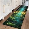 2D Hallway Kitchen Runner Rug Optical Illusion River Print Non Slip Long Runner Rug Washable Floor Carpet for Hallway Entryway