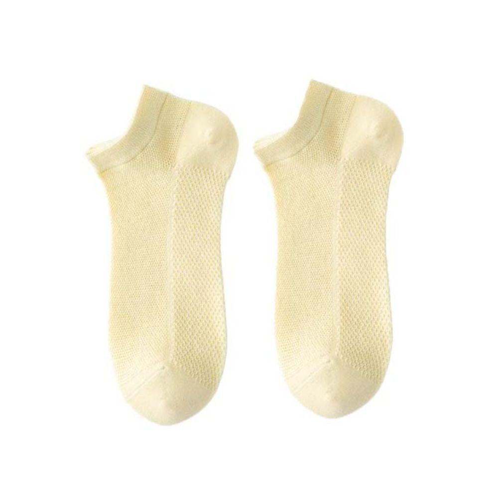 Thin Short Running Socks Solid Color Sports Boat Socks Soft Summer Mesh Socks  Women