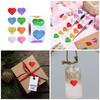 500Counts Sparkling Heart Sticker 25mm Self Adhesive Wrapping Labels for Seal Envelopes Card Wedding Valentines Suuplies