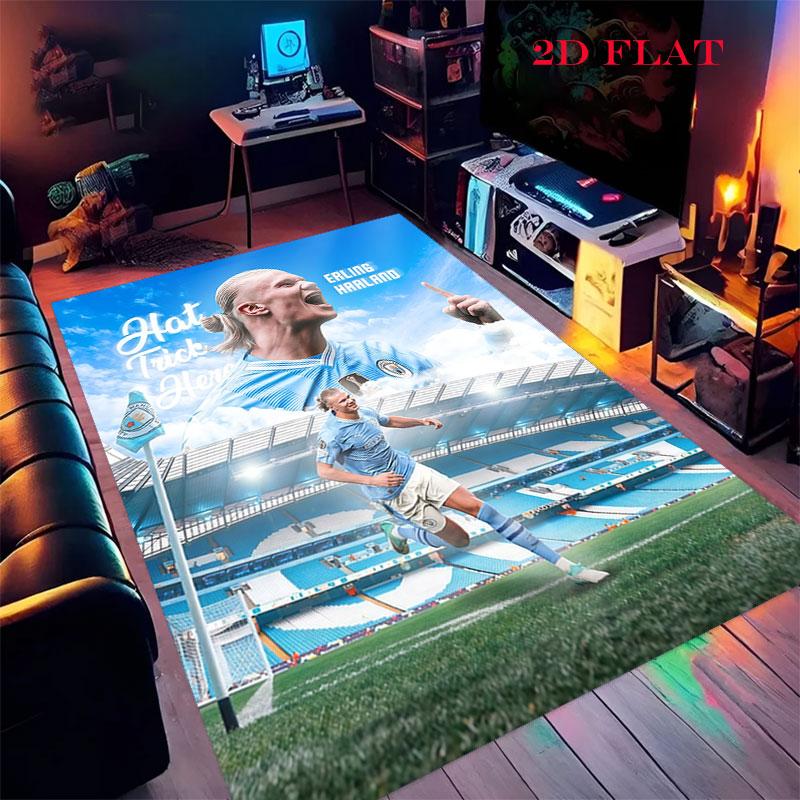 Haaland Football Carpet Rug for Living Room Bedroom Home Sofa Decoration,Kids Play Nonslip Floor Mat