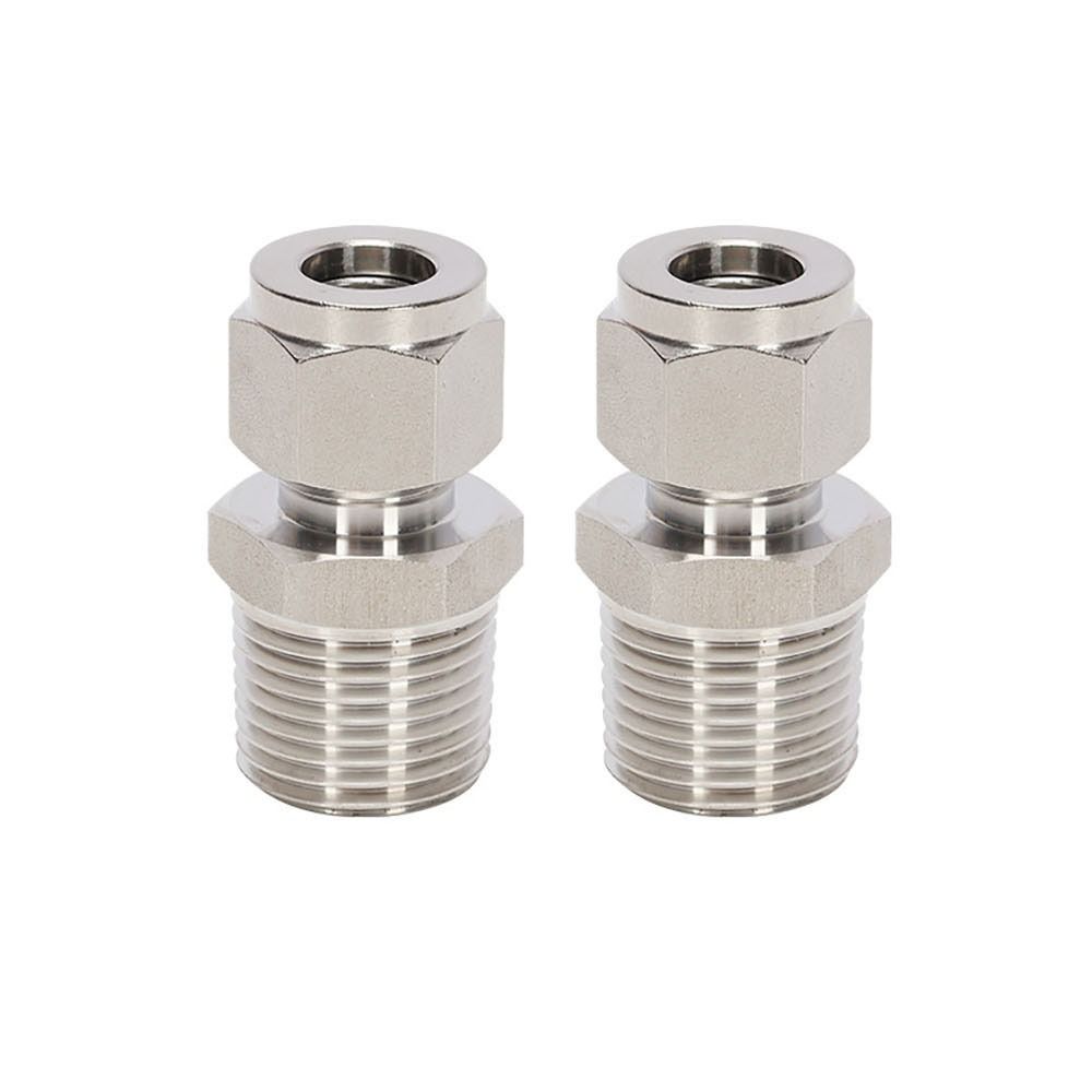 1Pcs 304 SS Tube Connector Metric ZG Pipe Fitting for Oil Water Gas