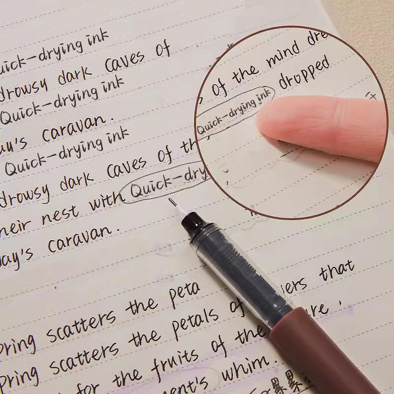 Cute Black Gel Pen - 0.5mm Quick-Drying, High Value, Carbon Neutral, Straight Liquid Ballpoint