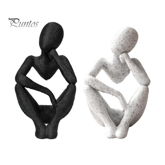 Arbeitsplatzdekoration Nordischer Stil Ornament, Abstrakte Dickere Design Schreibtischskulptur, Skulptur 3D Gedrucktes Schreibtischzubehör für Home Office Exquisit