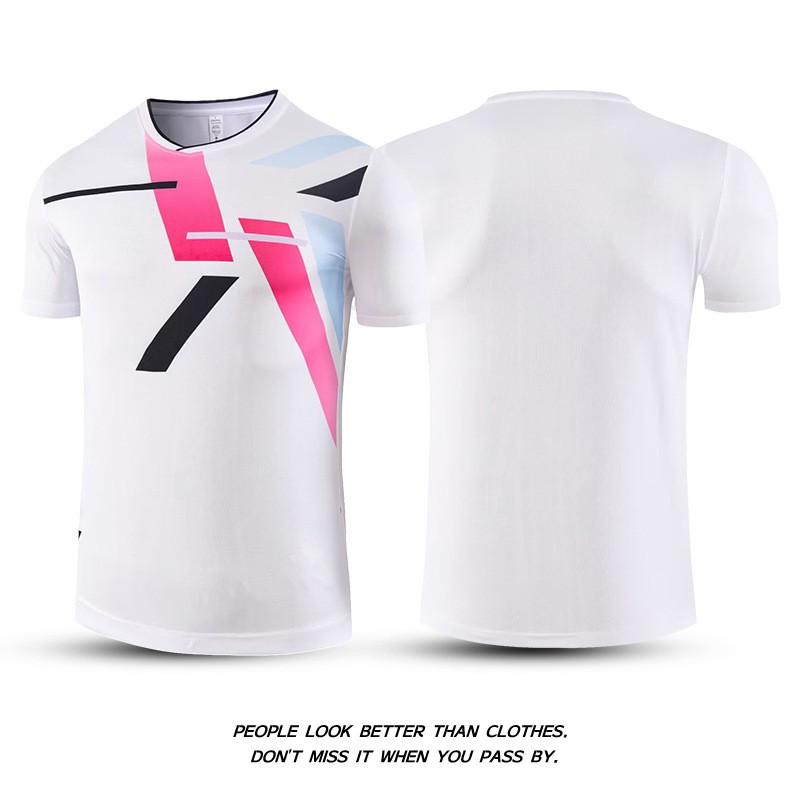 Quick-Dry Badminton Set Men Women Sportswear Training Outfit Striped Gym Running Volleyball Tennis