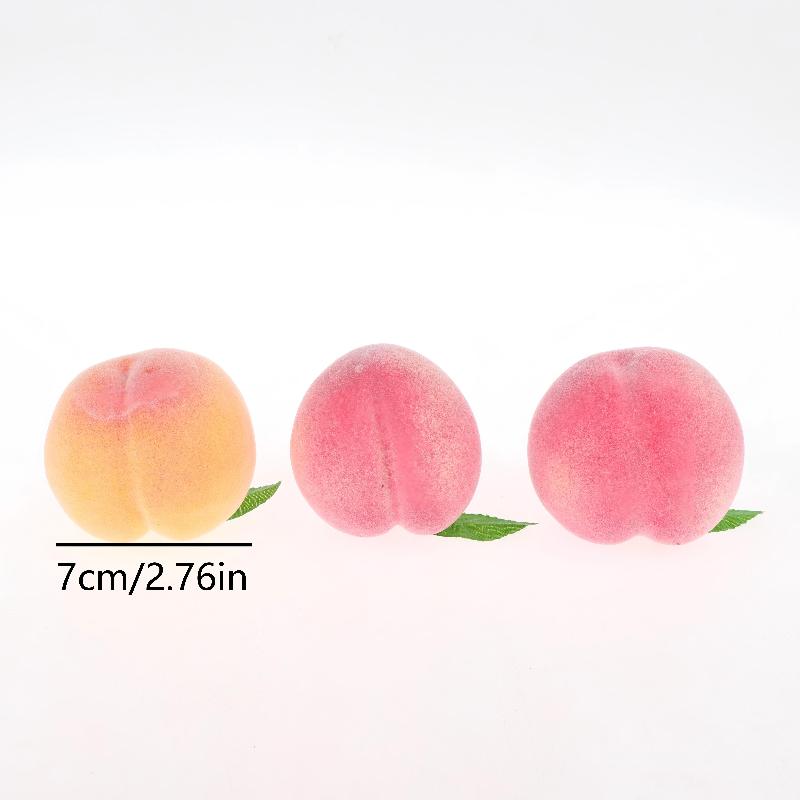 5Pcs 7Cm Artificial Peach Home Kitchen Decoration Fake Fruits Festive Party Supplies Simulation Ornament Pography Props