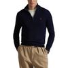 Polo Ralph Lauren Ss23 Logo Print High Neck Half Zip Sweater Men Sweater Blue 710859939-002