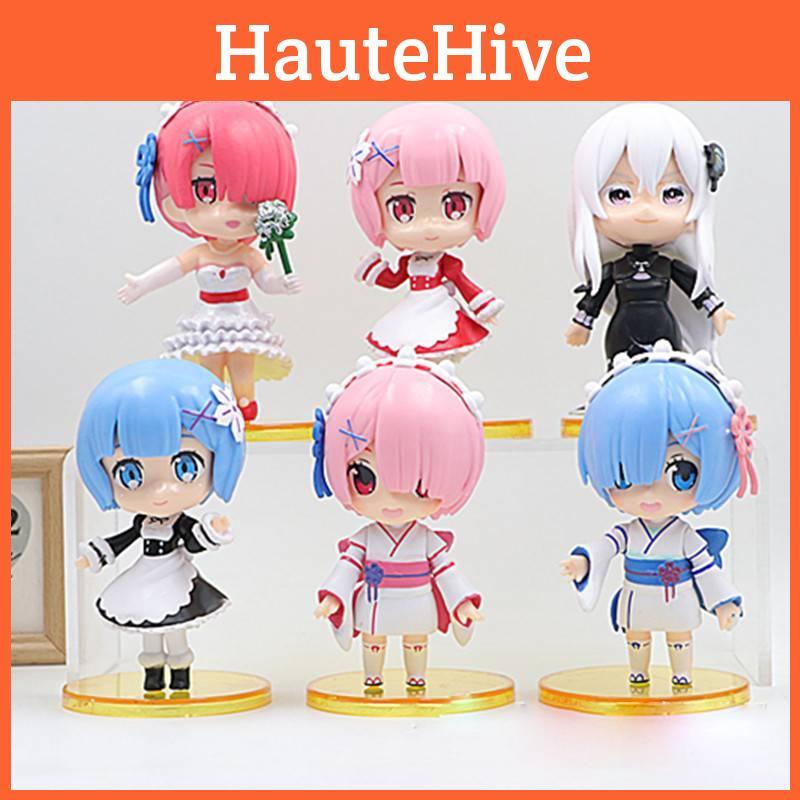 Stunning 6 Character Rem And Ram Figures From Re Life In A Different World From Zero