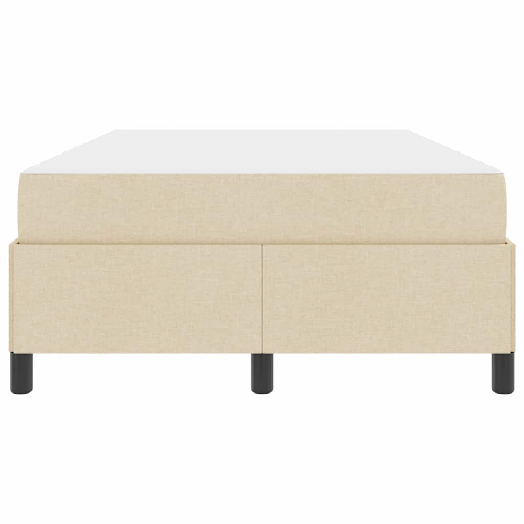 Box Spring Bed Cream 120 x 190 cm Fabric