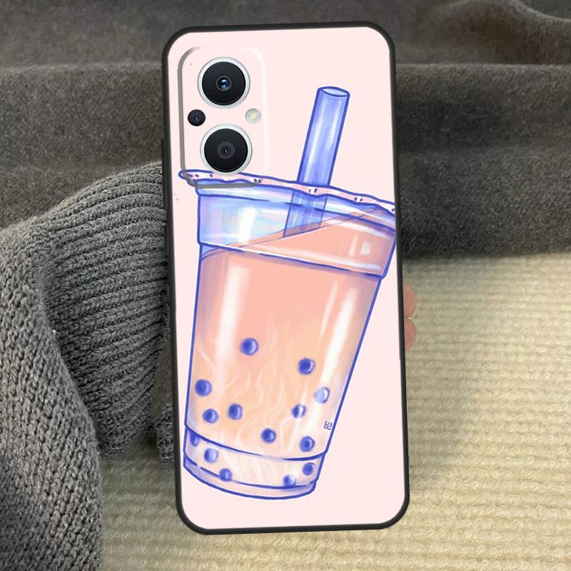 Boba Milk Tea Phone Case For OPPO Reno 12 F 13 13F 11 8T 7 8 10 Pro OPPO Find X8 X6 Pro X3 X5 Lite Cover