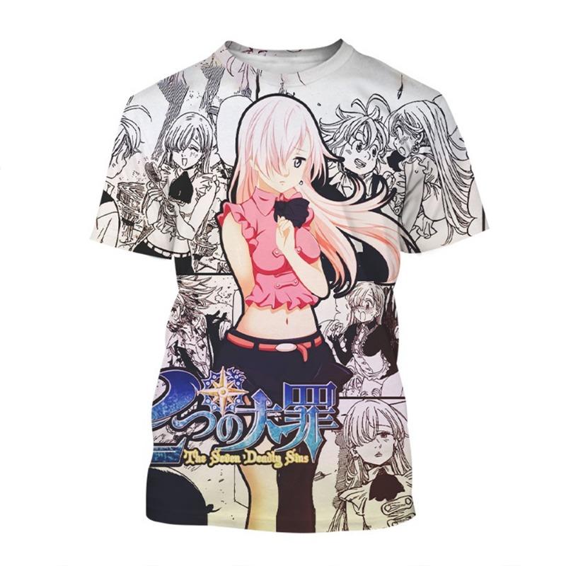 Sommer Heißverkauf Anime Charakter Kreatives Design 3D-Druck Cooles und Personalisiertes Mode T-Shirt