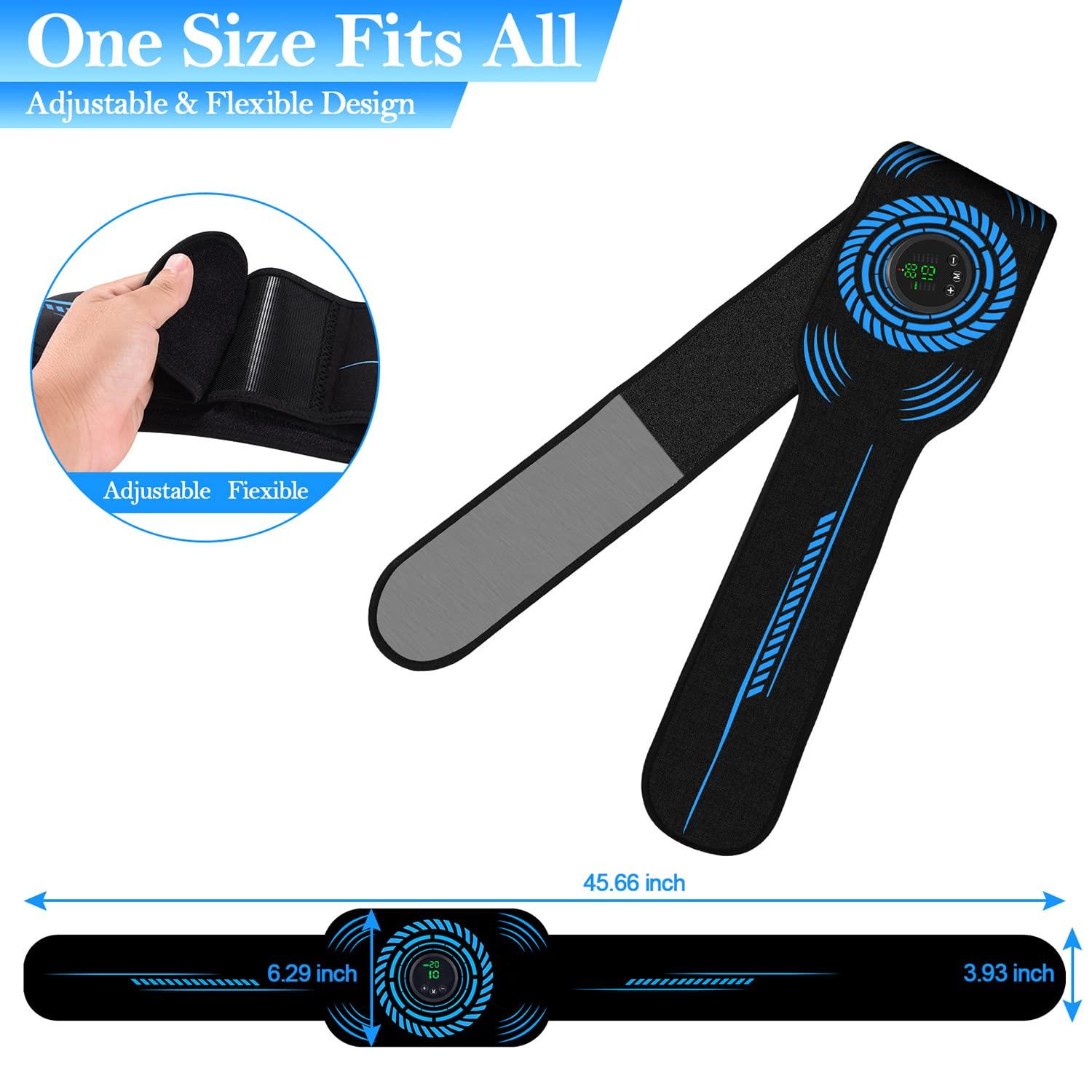 

EMS Мышечный стимулятор ABS Тренажер для мышц живота Регулируемый Гибкий Пояс для тонизирования живота Домашний Офисный Фитнес Тренировочное Оборудование синий