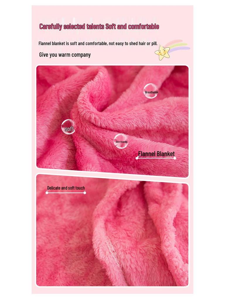 Strawberry Hugging Pig & Little Bear Plush Toy Blanket – Dual-use Nap & Travel Comfort for Kids