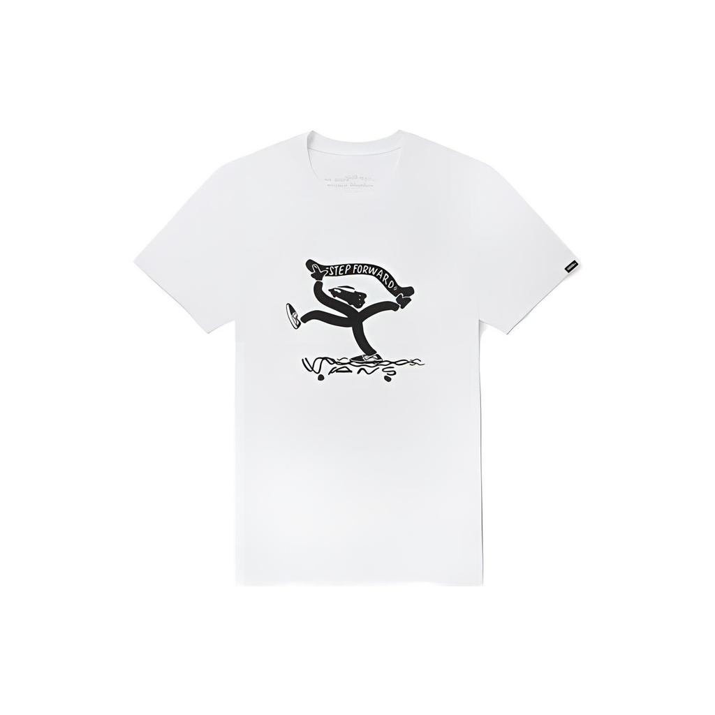Vans FIVEMONKER T Shirts Unisex White Crew Neck Moderate Straight Fit VN0A5F48WHT