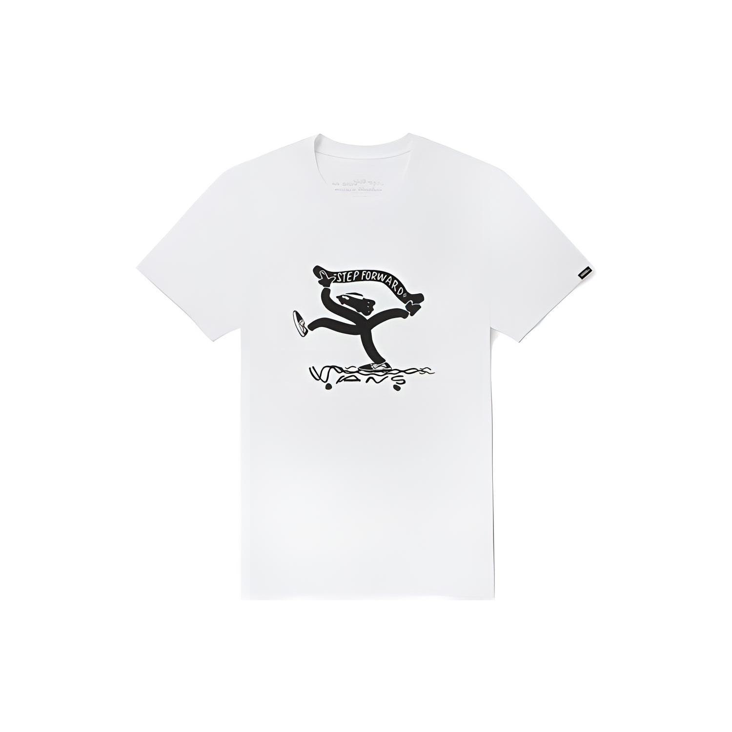 Vans FIVEMONKER T Shirts Unisex White Crew Neck Moderate Straight Fit VN0A5F48WHT L
